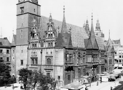 Stadhuis, Breslau (hedendaags Wroclaw) Polen, ca. 1910 door Jousset