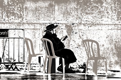 Morning Prayer, uit de serie Tuesday at the Wailing Wall, 2016 (foto) door Joy Lions