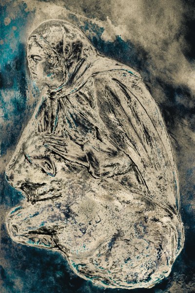 Knecht in de kribbe (avond), 2016 (foto) door Joy Lions
