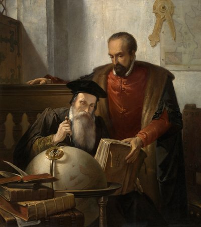 Mercator en Ortelius door Jozef (1816 88) Bellemans
