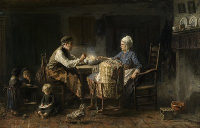De Spaarzame Maaltijd door Jozef (1824 1911) Israels
