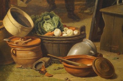 Openbare verkoping na gerechtelijke inbeslagneming (detail) door Jozef Geirnaert