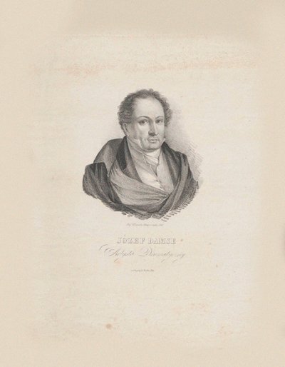 Portret van de componist Józef Damse 1789-1852, 1840 door Jozef Hilary Glowacki