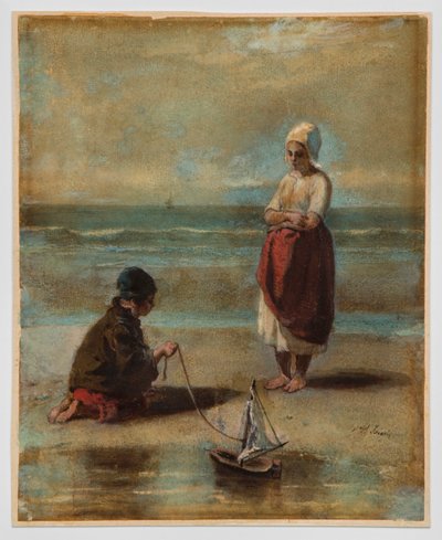 Kinderen aan de zeekust door Jozef Israëls