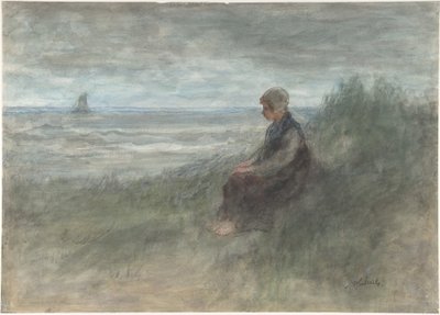 Meisje in de duinen door Jozef Israëls
