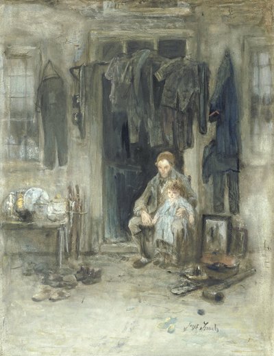 Zoon van het oude volk door Jozef Israëls (signed by artist)