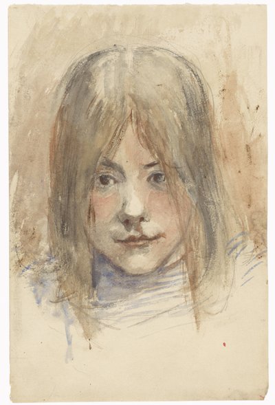 Portret van een meisje door Jozef Israëls