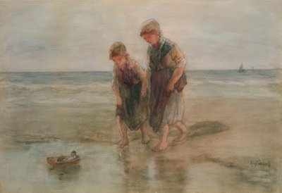 Zeilen met de boot door Jozef Israëls