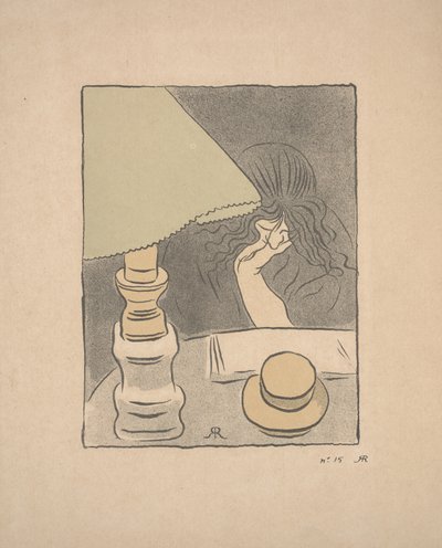 Lezer met een lamp door József Rippl Rónai