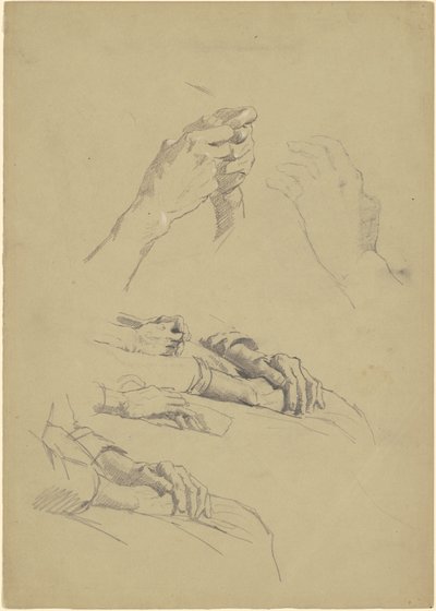 Studies van Handen (recto) door Jr. Enoch Wood Perry