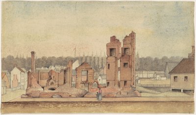 Ruïnes van een Herberg, Petersburg, Virginia door Jr. William Skinner Simpson