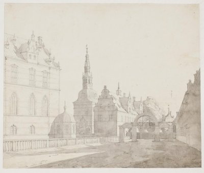 De carrouselhof bij kasteel Frederiksborg door Jørgen Roed