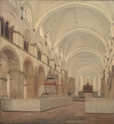 Het interieur van de kathedraal van Ribe door Jørgen Roed