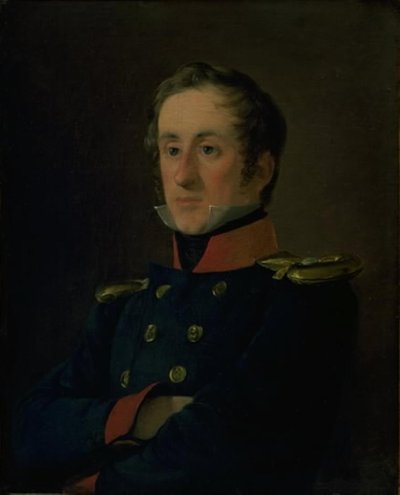 De marineschilder Emil Wilhelm Normann in zijn uniform als marineofficier door Jørgen Roed