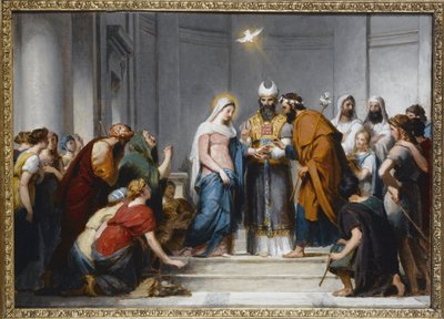 Het Huwelijk van de Maagd. Studie voor de compositie van de kerk van Notre-Dame-de-Lorette, circa 1833 door Jérôme Martin Langlois