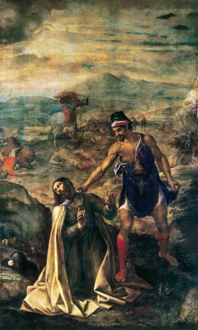 De onthoofding van Sint-Jacobus de Meerdere door Juan (1526 1579) Fernandez Navarette