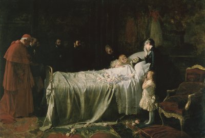 De Dood van Don Alfonso XII (De Laatste Kus) 1887 door Juan Antonio Benlliure y Gil