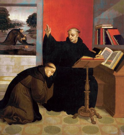Sint Benedictus van Nursia zegent Sint Mauritius door Juan Correa de Vivar