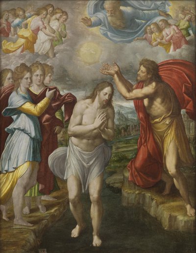De Doop van Christus, ca. 1567 door Juan Fernandez de Navarrete