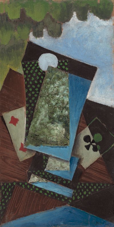 Aas van Klaveren en Vier van Ruiten door Juan Gris
