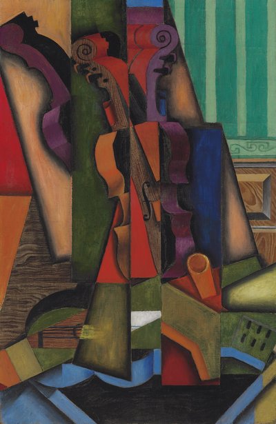 Gitaar en viool door Juan Gris