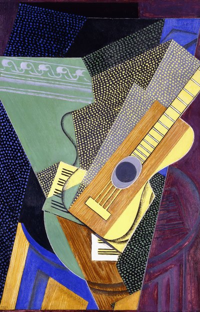 Gitaar op een tafel; Guitare sur une Table, 1916 door Juan Gris