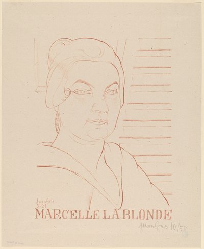 Marcelle de Blonde door Juan Gris