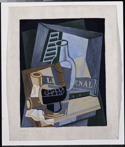 Stilleven voor een raam, 1922 door Juan Gris