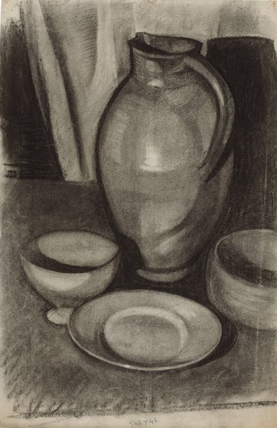Stilleven met een kruik door Juan Gris