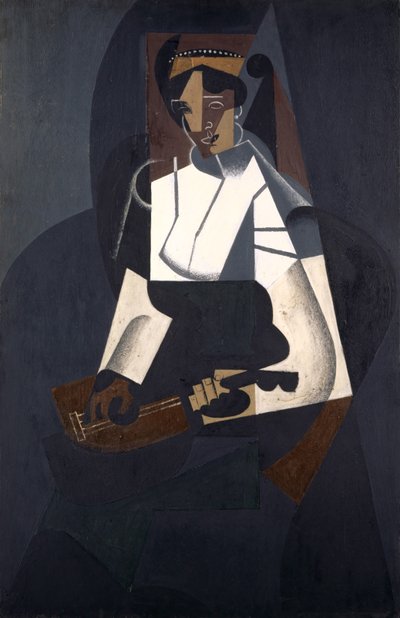 Vrouw met Mandoline, naar Corot door Juan Gris