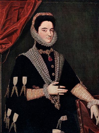 Marie van Oostenrijk, midden 16e eeuw, 1910 door Juan Pantoja de la Cruz