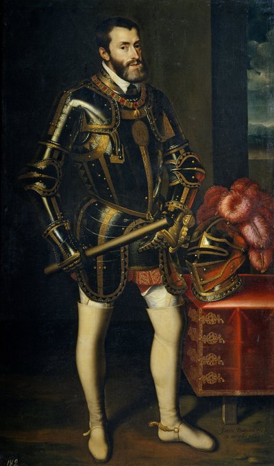 Portret van Karel V van Spanje door Juan Pantoja de la Cruz