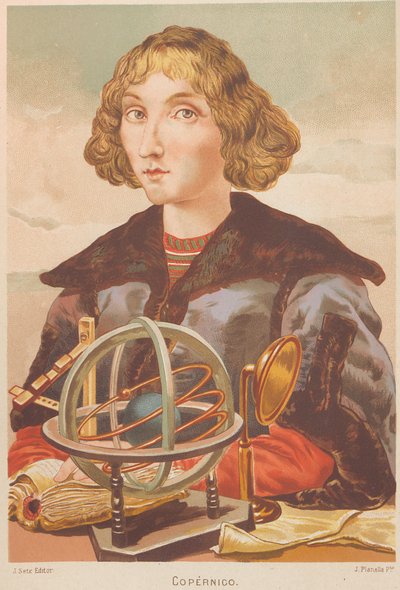 Portret van Nicolaus Copernicus 1473-1543, 1879 door Juan Planella y Rodríguez