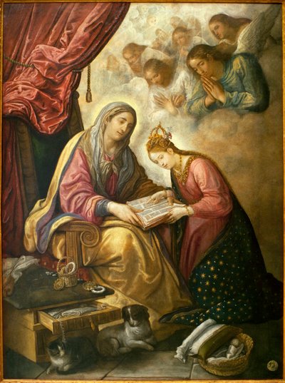 Sint Anna leert de Maagd lezen door Juan de Roelas