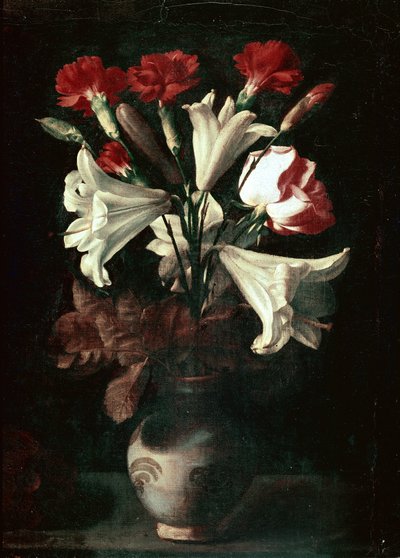 Bloemen in een vaas door Juan de (attr. to) Zurbaran