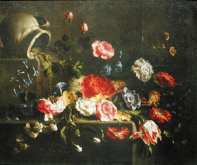 Bloemen Gevallen uit een Kan, 1665 door Juan de Arellano