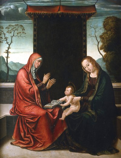 St. Anne, de Maagd en Kind door Juan de Borgona the Younger