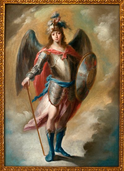De Aartsengel Sint Michaël - Schilderij door Juan de Espinal (1714-1783), ca. 1780 - Museum voor Schone Kunsten van Sevilla, Spanje door Juan de Espinal