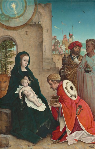 De aanbidding der wijzen door Juan de Flandes