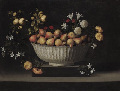 Bloemen en Fruit in een Chinese Kom, ca. 1645 door Juan de Zurbaran