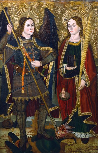 St. Michael en Engracia, ca. 1489-1513 door Juan de la Abadia the Younger