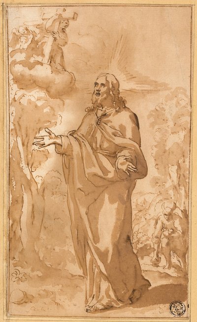 Christus in de wildernis door Juan del Castillo