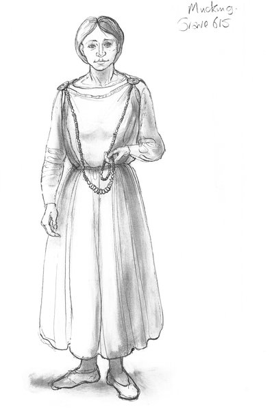 Angelsaksische vrouw, 5e-10e eeuw, ca. 1990-2010 door Judith Dobie
