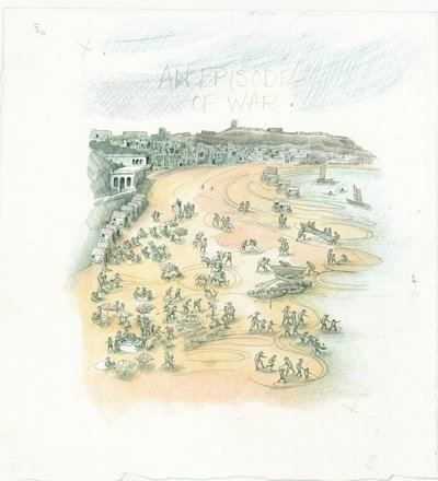 Duitse marinebombardement van Scarborough, North Yorkshire, 1914 2014 door Judith Dobie