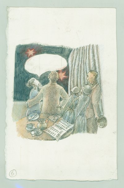 Duitse marinebombardement van Scarborough, North Yorkshire door Judith Dobie