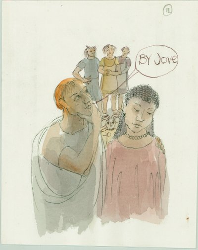 Marcus en Julia met de meester-ambachtsman en zijn twee arbeiders, 2003 door Judith Dobie