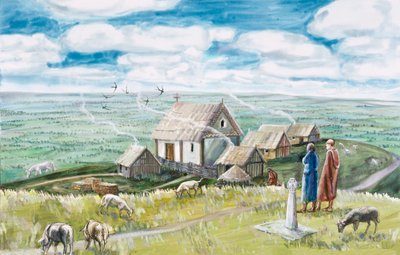 Kloosternederzetting, Glastonbury Tor door Judith Dobie