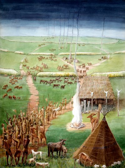 Windmill Hill, Avebury, Wiltshire, in de neolithische tijd door Judith Dobie