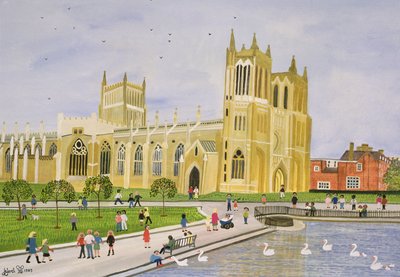 Bristol Cathedral en College Green, 1989 door Judy Joel