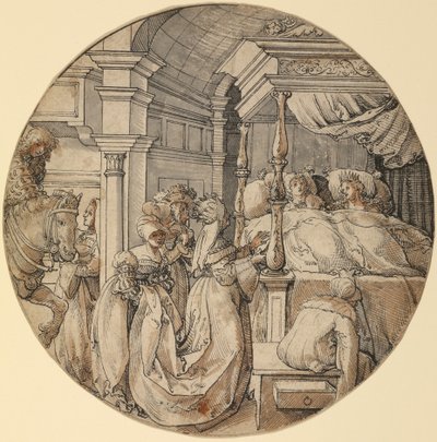 Bruidsscène door Jörg Breu the Elder